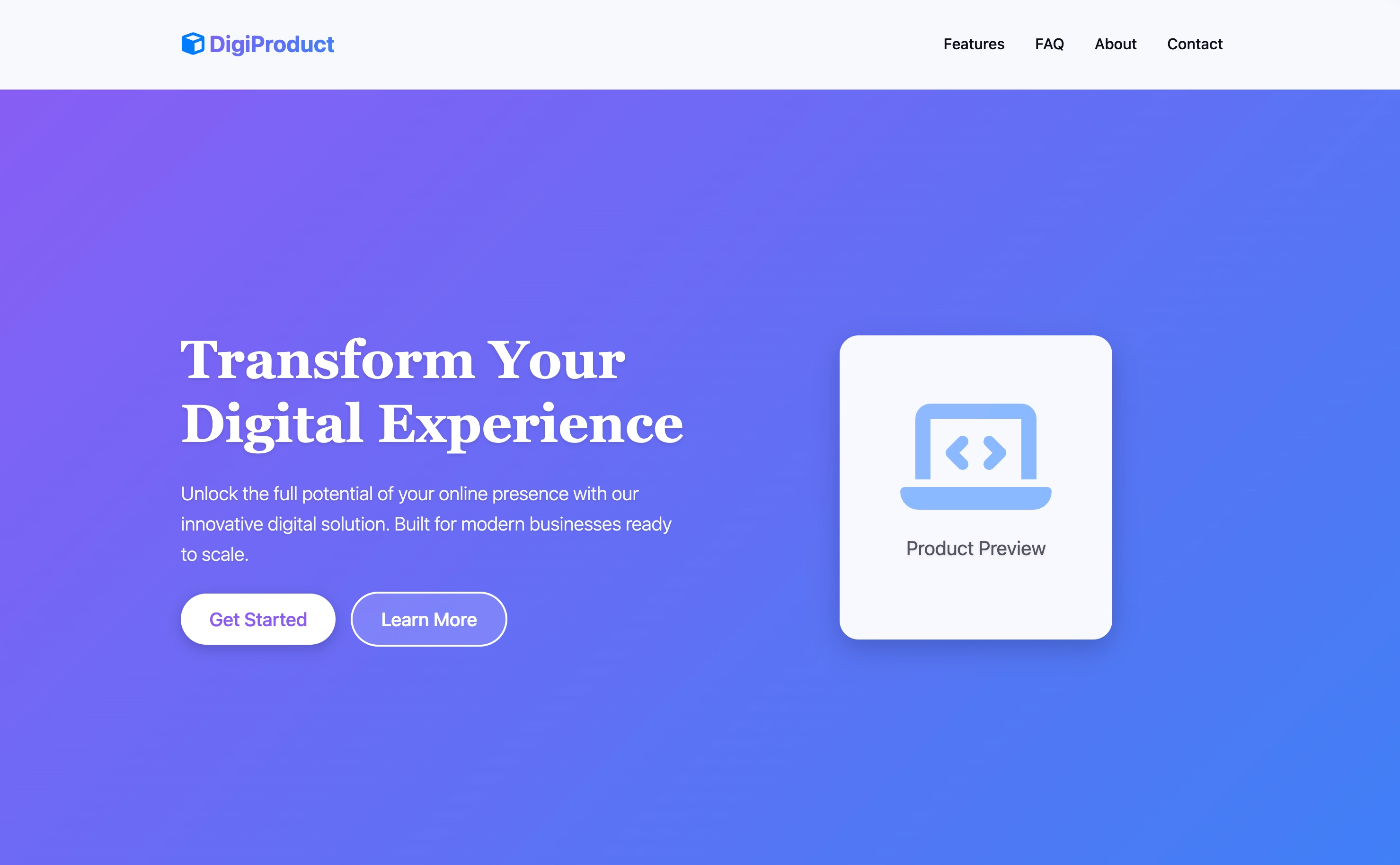 Digital Product Template